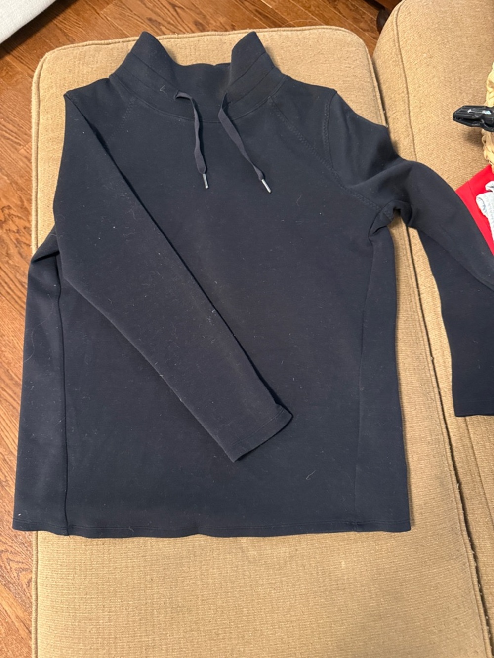 SPANX Black Mock Neck Pullover